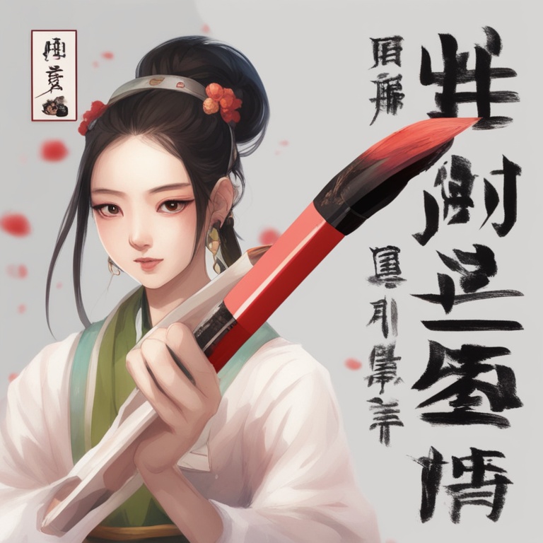 上官婉儿拿一支笔稿自己,上官婉儿的笔墨世界，一支笔写就自我传奇